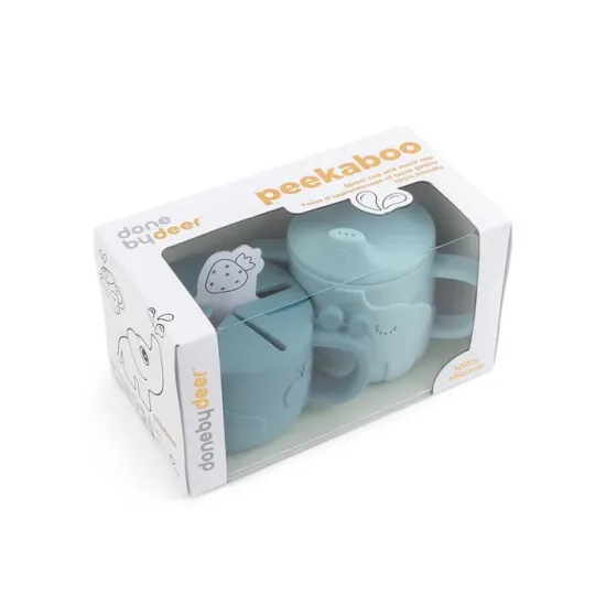 Σετ 2 τμχ Εκπαιδευτικό Snak Ποτηράκι Friends Μπλε Done By Deer