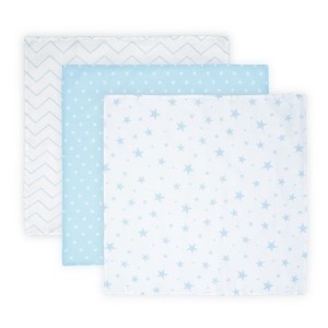 Σετ 3τμχ Πάνα Αγκαλιάς - Μουσελίνα 80x80cm Blue Lorelli