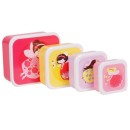 Σετ 4 Δοχεία Φαγητού Μεσημεριανού και Σνακ Νεράιδα A little lovely company