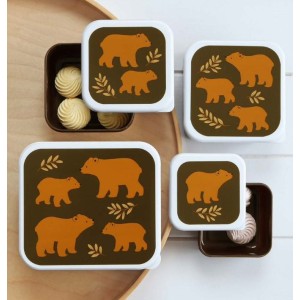 Σετ 4 Δοχεία Φαγητού Μεσημεριανό & Σνακ Αρκουδάκια A little lovely company