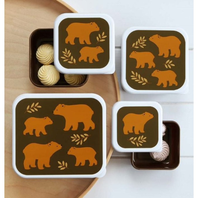 Σετ 4 Δοχεία Φαγητού Μεσημεριανό & Σνακ Αρκουδάκια A little lovely company