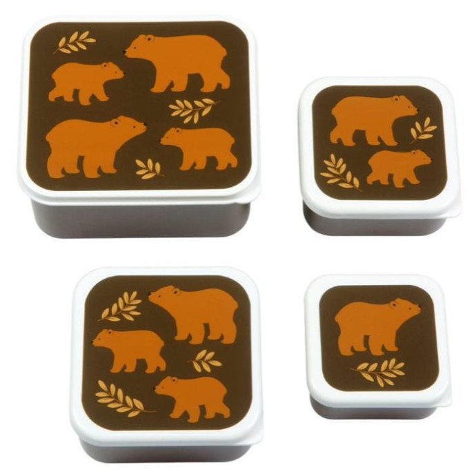Σετ 4 Δοχεία Φαγητού Μεσημεριανό & Σνακ Αρκουδάκια A little lovely company
