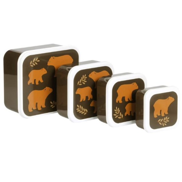 Σετ 4 Δοχεία Φαγητού Μεσημεριανό & Σνακ Αρκουδάκια A little lovely company