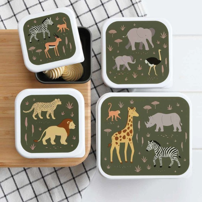 Σετ 4 Δοχεία Φαγητού Μεσημεριανού και Σνακ Σαβάνα A little lovely company Σετ 4 Δοχεία Φαγητού Μεσημεριανού και Σνακ Σαβάνα A little lovely company