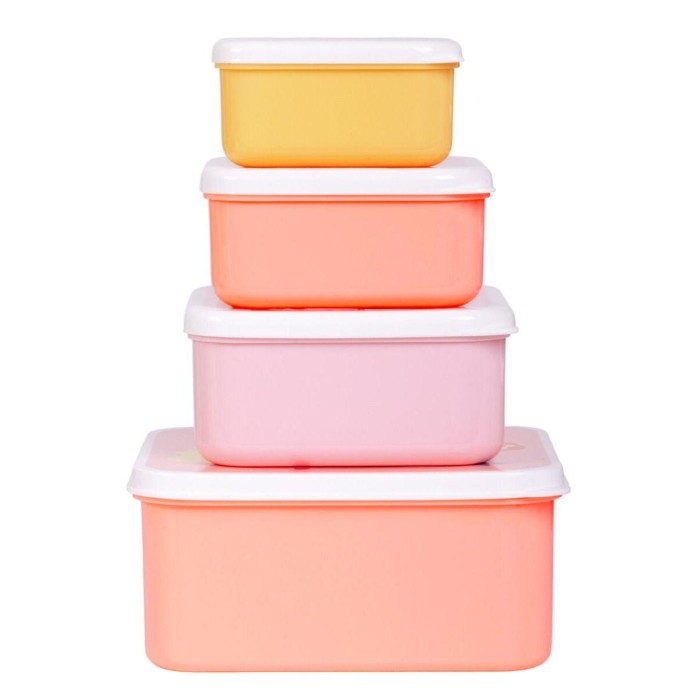 Σετ 4 Δοχεία Φαγητού Μεσημεριανού Και Σνακ Γοργόνες A little lovely company