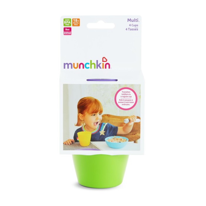 Σετ 4 τεμάχια πολύχρωμα Ποτηράκια Munchkin Modern Multi Cups