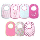Σετ 7τμχ Σαλιάρες Με Velcro Για Κορίτσι Ροζ Lorelli