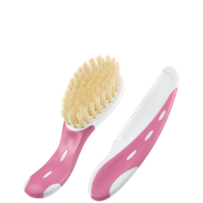 Σετ βούρτσα - χτένα από Φυσική Τρίχα Nuk Ροζ Σετ βούρτσα - χτένα από Φυσική Τρίχα Nuk Ροζ