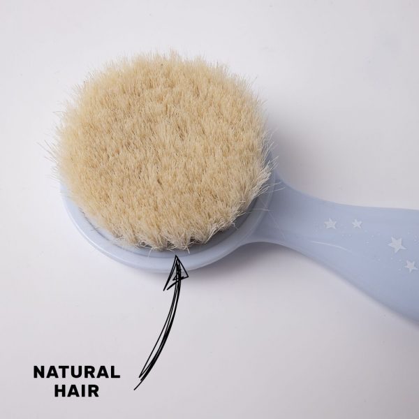 Σετ Βούρτσα – Χτένα με Φυσική Τρίχα Γαλάζιο Minene