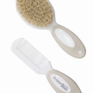 Σετ Βούρτσα - Χτένα Με Φυσική Τρίχα FreeOn