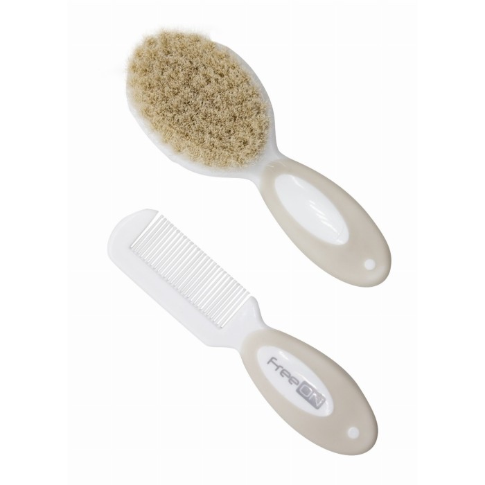 Σετ Βούρτσα - Χτένα Με Φυσική Τρίχα FreeOn Σετ Βούρτσα - Χτένα Με Φυσική Τρίχα FreeOn