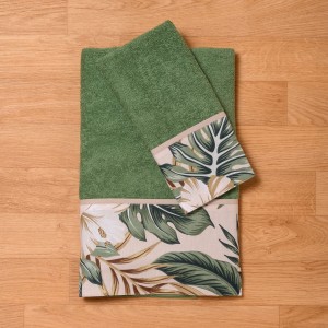 Σετ Βρεφικές Πετσέτες 2τμχ Tropical Leaves Abo Σετ Βρεφικές Πετσέτες 2τμχ Tropical Leaves Abo