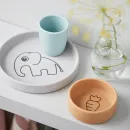 Σετ Φαγητού Σιλικόνης Elphee  Γκρι - Μουσταρδί - Μπλε Done by Deer