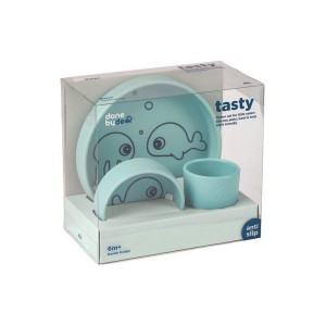 Σετ Φαγητού Σιλικόνης Sea Friends Blue Done By Deer