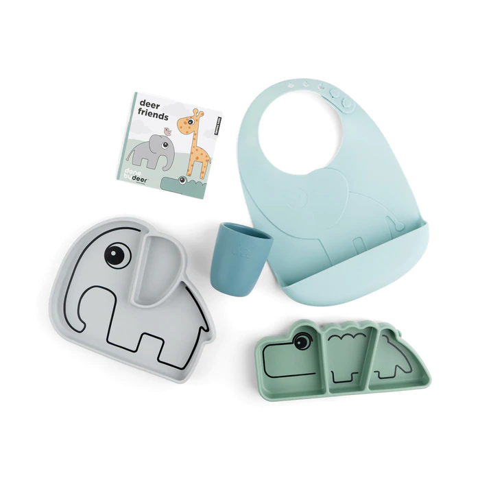 Σετ Φαγητού Stick & Stay Goodie Box Tableware Μπλε Mix Done by Deer