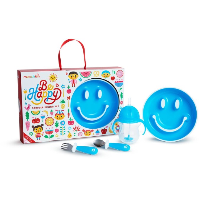 Σετ Φαγητού Munchkin Be Happy Toddler Dining Μπλε