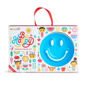 Σετ Φαγητού Munchkin Be Happy Toddler Dining Μπλε Σετ Φαγητού Munchkin Be Happy Toddler Dining Μπλε