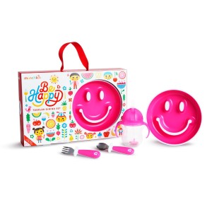 Σετ Φαγητού Munchkin Be Happy Toddler Dining Ροζ