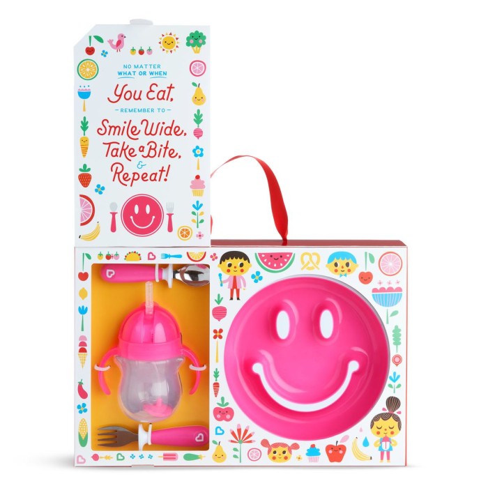 Σετ Φαγητού Munchkin Be Happy Toddler Dining Ροζ