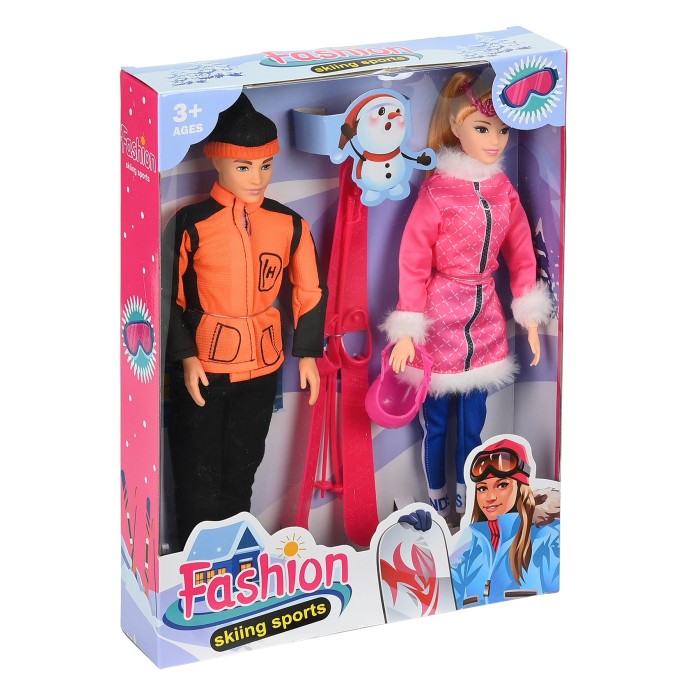 Σετ Κούκλες Ζευγάρι Σκι 30cm Martin Toys