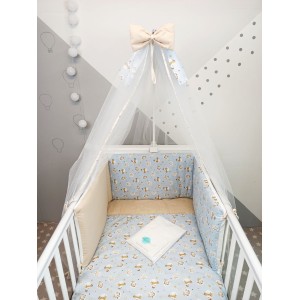 Σετ Κούνιας 10τμχ Giraffe Σιελ Φούντο Baby Star Σετ Κούνιας 10τμχ Giraffe Σιελ Φούντο Baby Star