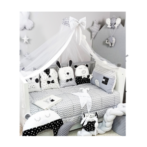 Σετ Κούνιας 3τμχ Sugar Family Μαύρο Baby Star Σετ Κούνιας 3τμχ Sugar Family Μαύρο Baby Star