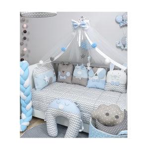 Σετ Κούνιας 3τμχ Sugar Family Σιέλ Baby Star Σετ Κούνιας 3τμχ Sugar Family Σιέλ Baby Star