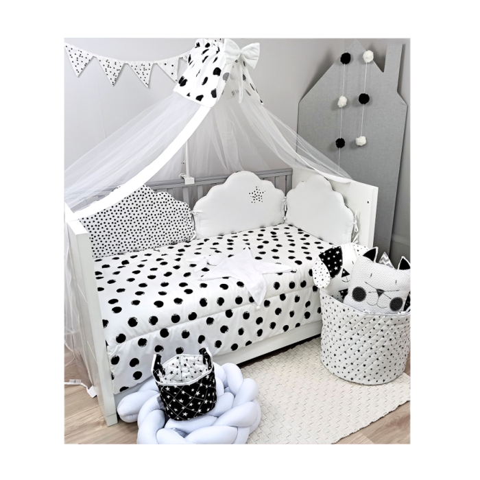 Σετ Κούνιας 3τμχ Σύννεφο Μαύρο Baby Star