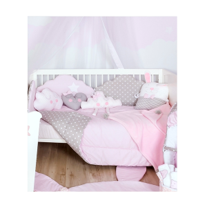 Σετ Κούνιας 3τμχ Σύννεφο Ροζ Baby Star