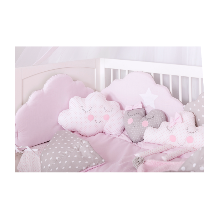 Σετ Κούνιας 3τμχ Σύννεφο Ροζ Baby Star Σετ Κούνιας 3τμχ Σύννεφο Ροζ Baby Star