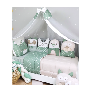 Σετ Κούνιας 3τμχ Tiny Friends Λαδί Baby Star Σετ Κούνιας 3τμχ Tiny Friends Λαδί Baby Star