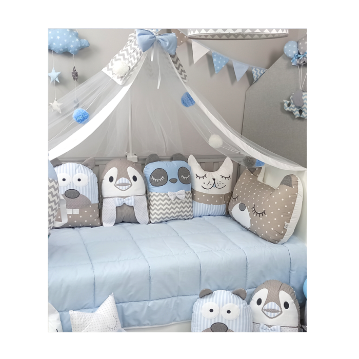 Σετ Κούνιας 3τμχ Tiny Friends Σιέλ Baby Star Σετ Κούνιας 3τμχ Tiny Friends Σιέλ Baby Star