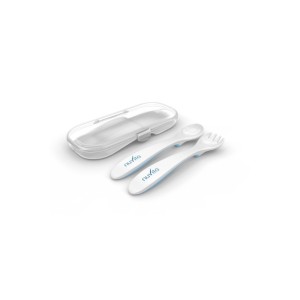 Σετ Κουτάλι Και Πιρούνι Σε Θήκη 8477 Μπλε Nuvita