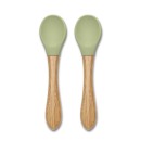 Σετ Κουτάλια Σιλικόνης Και Μπαμπού Natural Fresh Green Lorelli