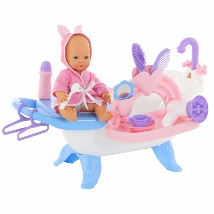 Σετ Μπάνιου με Μπανάκι και κούκλα Μωρό Polesie 47243 Σετ Μπάνιου με Μπανάκι και κούκλα Μωρό Polesie 47243