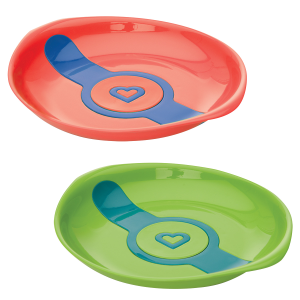 Σετ Πιάτων με Ένδειξη Θερμότητας Πράσινο - Πορτοκαλί 2τμχ Munchkin