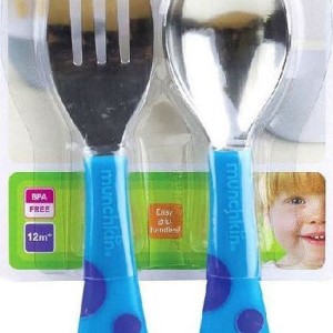 Σετ Πιρούνι Και Κουτάλι 12m+ Μπλέ Munchkin Σετ Πιρούνι Και Κουτάλι 12m+ Μπλέ Munchkin