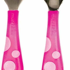 Σετ Πιρούνι Και Κουτάλι 12m+ Ρόζ Munchkin Σετ Πιρούνι Και Κουτάλι 12m+ Ρόζ Munchkin