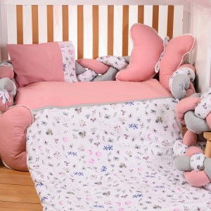 Σετ προίκας 9 τμχ 70*140 Flowers & Butterflies ABO Σετ προίκας 9 τμχ 70*140 Flowers & Butterflies ABO