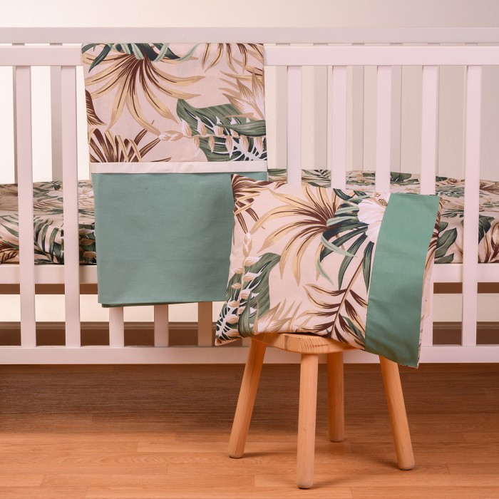 Σετ Σεντόνια 3τμχ 70x140cm Tropical Leaves Abo Σετ Σεντόνια 3τμχ 70x140cm Tropical Leaves Abo