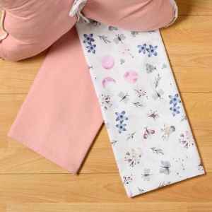 Σετ Σεντόνια Λίκνου 2τμχ 70*120 Flowers & Butterflies Abo Σετ Σεντόνια Λίκνου 2τμχ 70*120 Flowers & Butterflies Abo