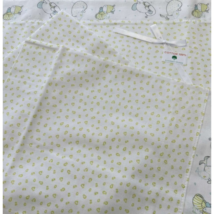 Σετ Σεντόνια Λίκνου 3τμχ Λαχανί Figlio Bino