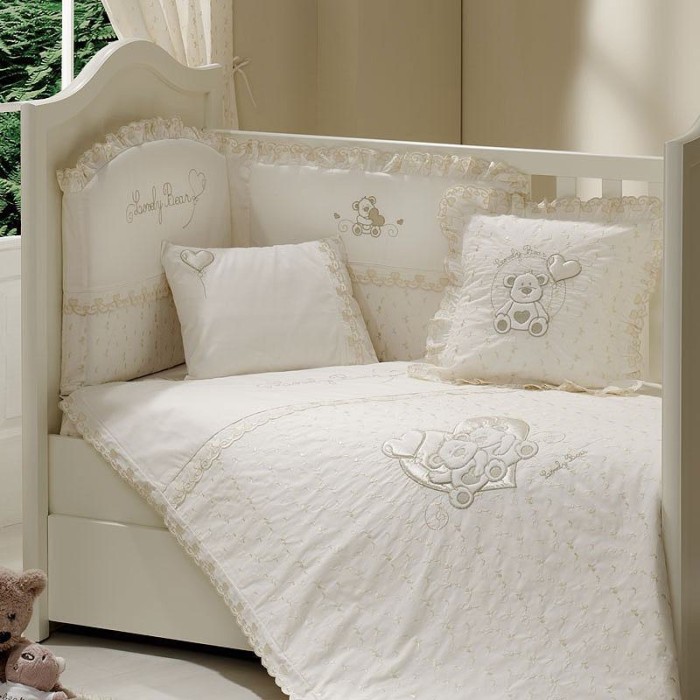 Σετ Σεντόνια Lovely Bear Kρεμ Funna Baby