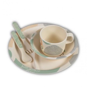 Σετ σίτισης μπαμπού 5 τεμ. Μέντα Savana-na Cangaroo