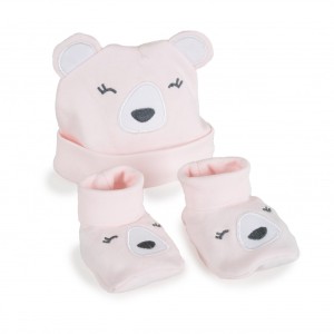 Σετ Σκουφάκι Και Μποτάκια Rey Pink Cangaroo