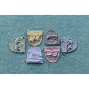 Σετ Βρεφικό Σκουφάκι Και Γάντια Βαμβακερά Μέντα Figlio Bino Σετ Βρεφικό Σκουφάκι Και Γάντια Βαμβακερά Μέντα Figlio Bino