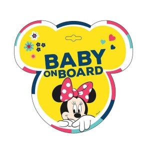 Σήμα Baby on Board με Βεντούζα Minnie Mouse FreeOn Σήμα Baby on Board με Βεντούζα Minnie Mouse FreeOn