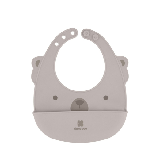 Σαλιάρα Σιλικόνης Μπεζ Kikka Boo