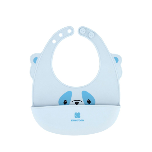 Σαλιάρα Σιλικόνης Μπλε Kikka Boo