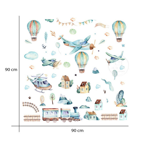 Sipo Αυτοκόλλητα Τοίχου Airplanes